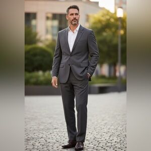Men's Gray 2 piece suit